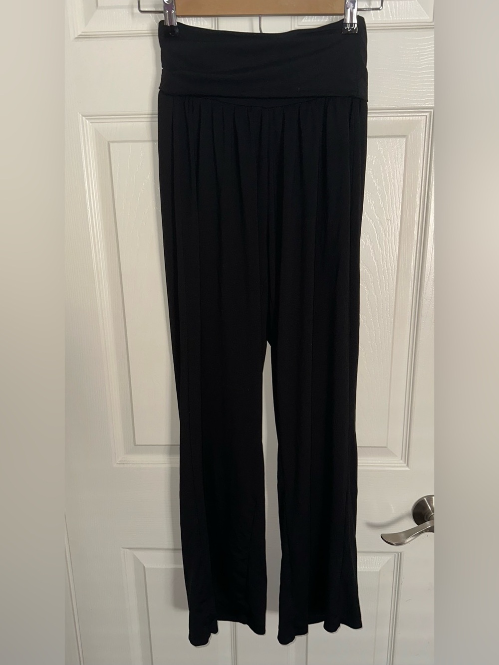 Women's Black Wide-Leg Pull-On Jumpsuit Pants - Picture 1 of 4